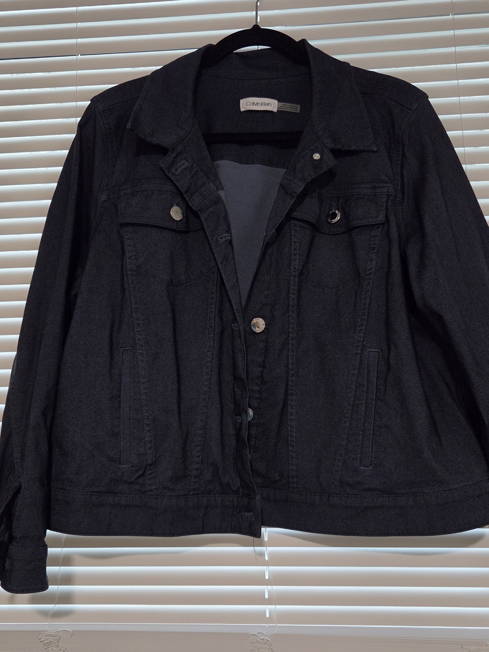 Calvin Klein Black Jacket with Button-Front